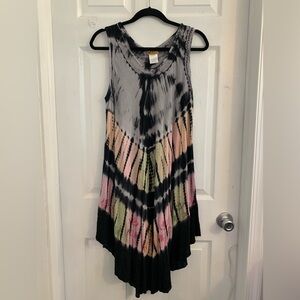 Ingear Women’s Black Tie-Dye Asymmetrical Tank Dress. One size $10